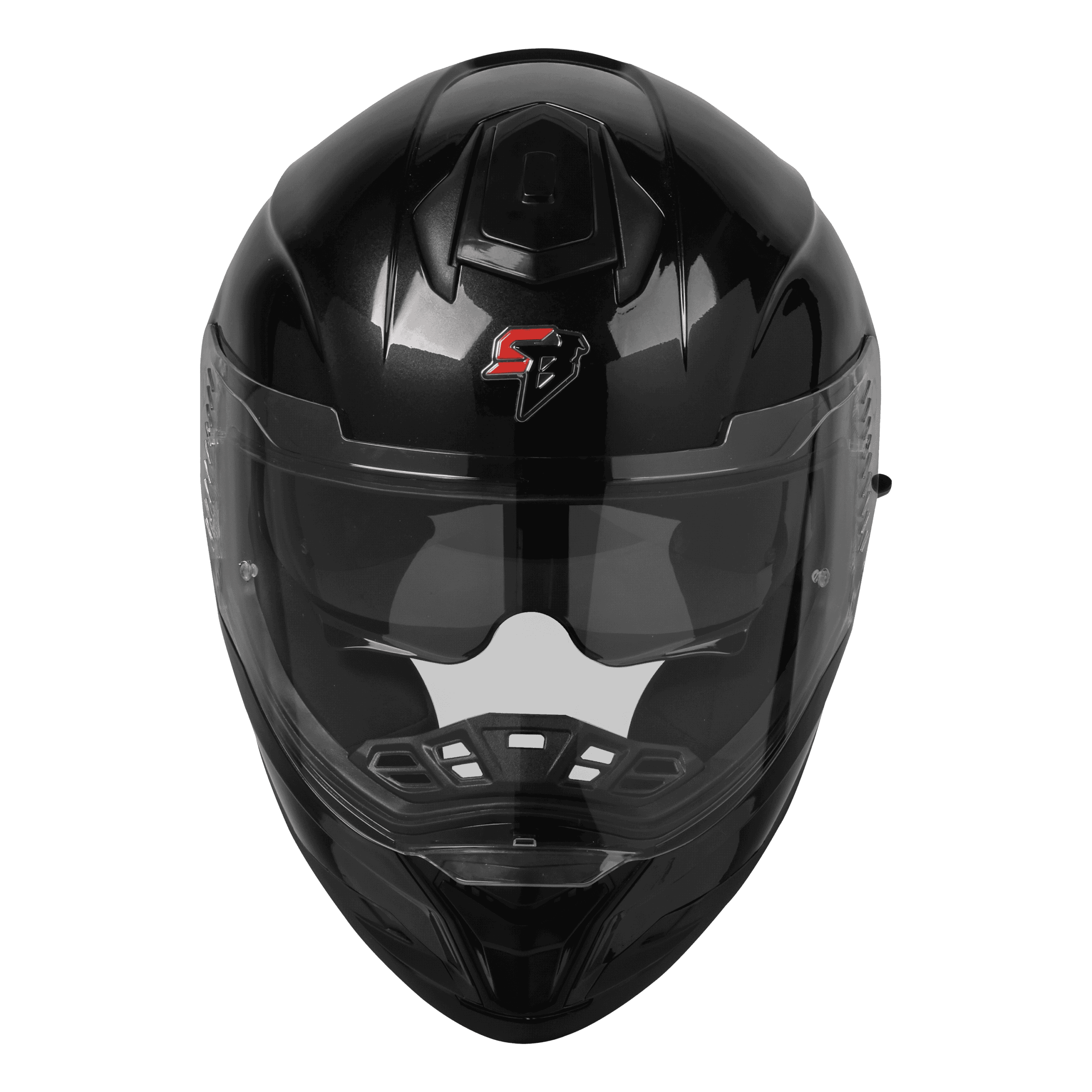STEELBRID SBH 57 GLOSSY BLACK HELMET - Image 3