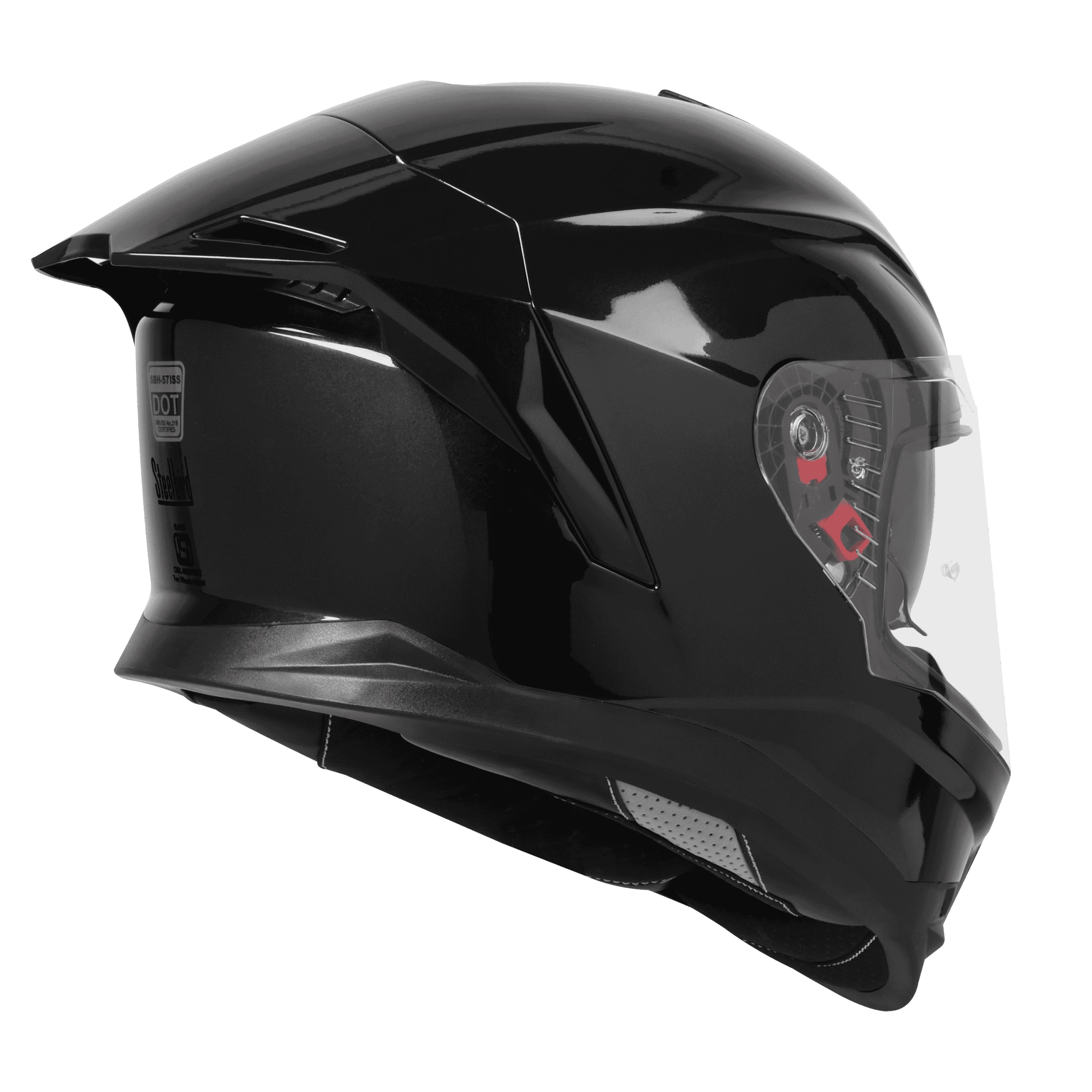 STEELBRID SBH 57 GLOSSY BLACK HELMET - Image 5