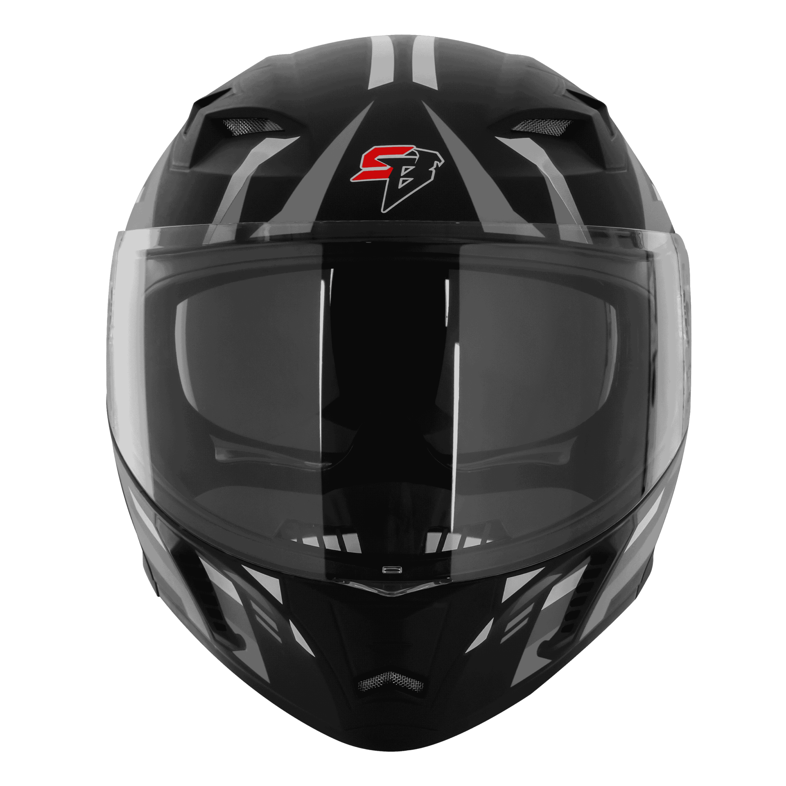SBA 20 XSHILED GERY BLACK HELMET - Image 2