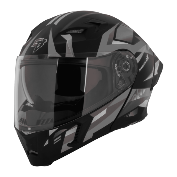 SBA 20 XSHILED GERY BLACK HELMET
