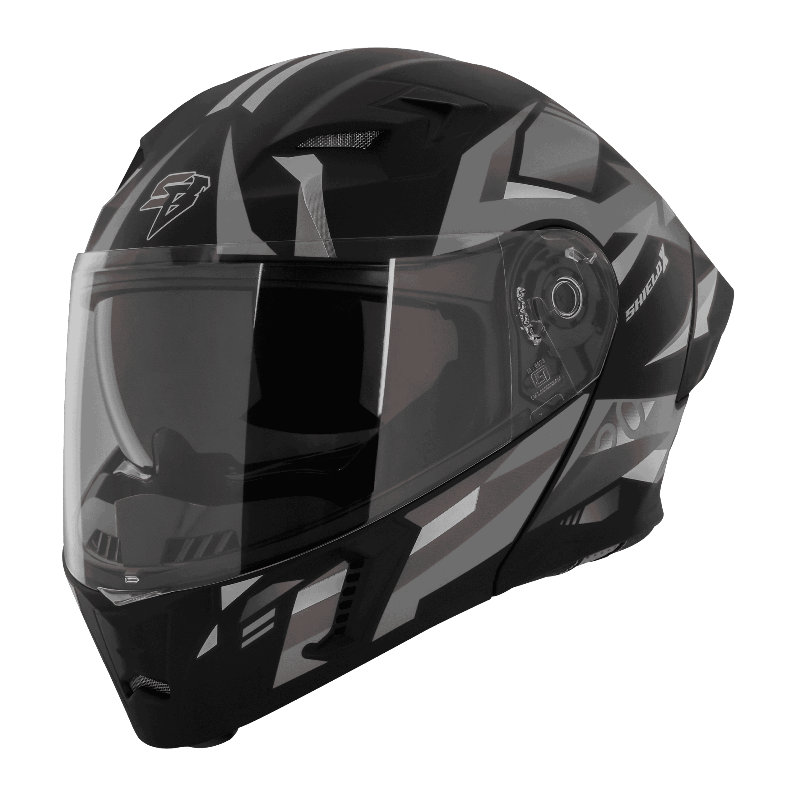 SBA 20 XSHILED GERY BLACK HELMET