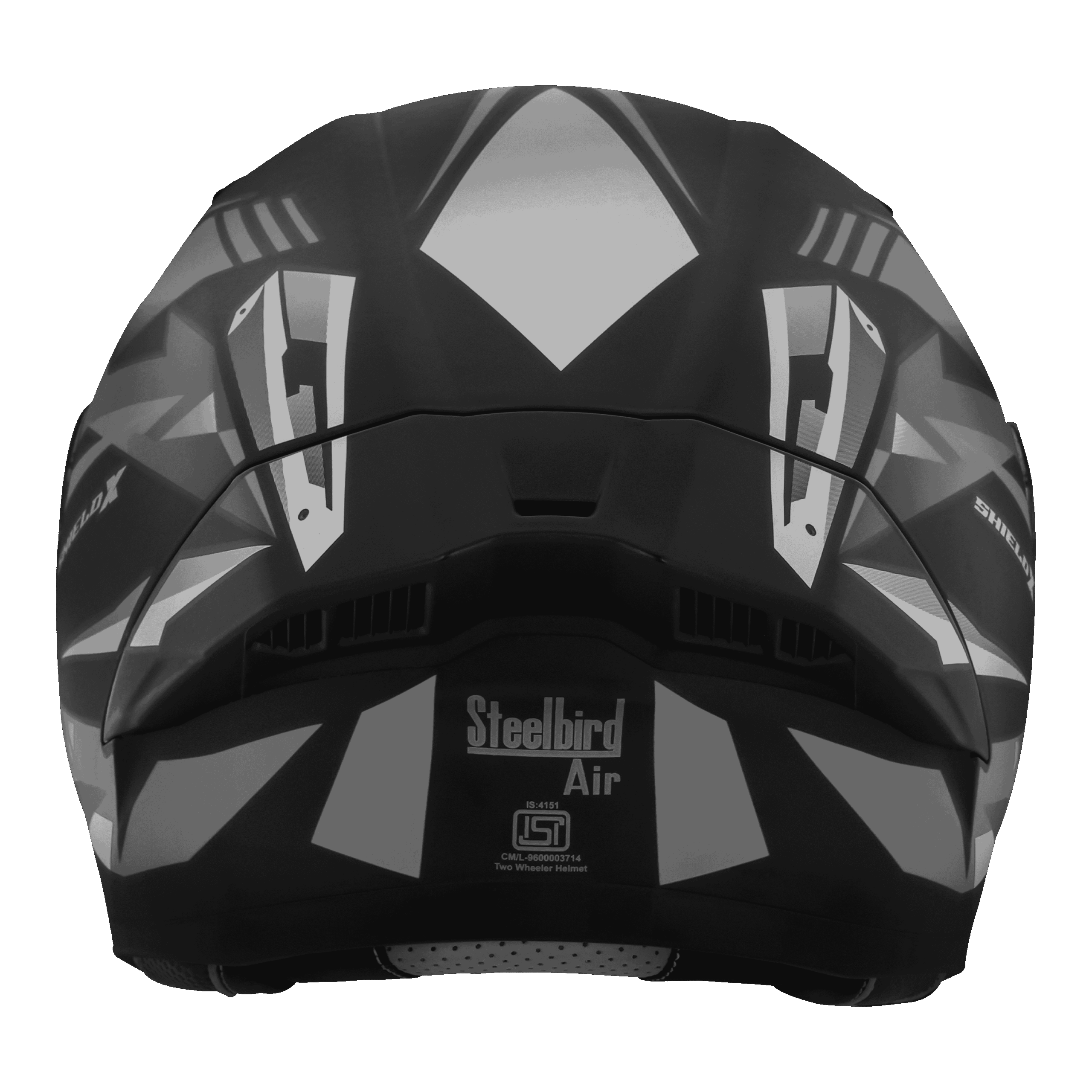 SBA 20 XSHILED GERY BLACK HELMET - Image 6