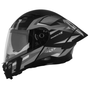 SBA 20 XSHILED GERY BLACK HELMET - Image 3