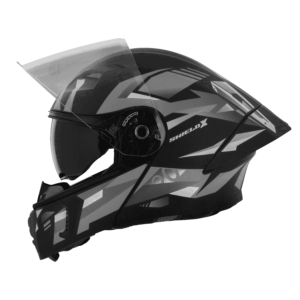 SBA 20 XSHILED GERY BLACK HELMET - Image 5