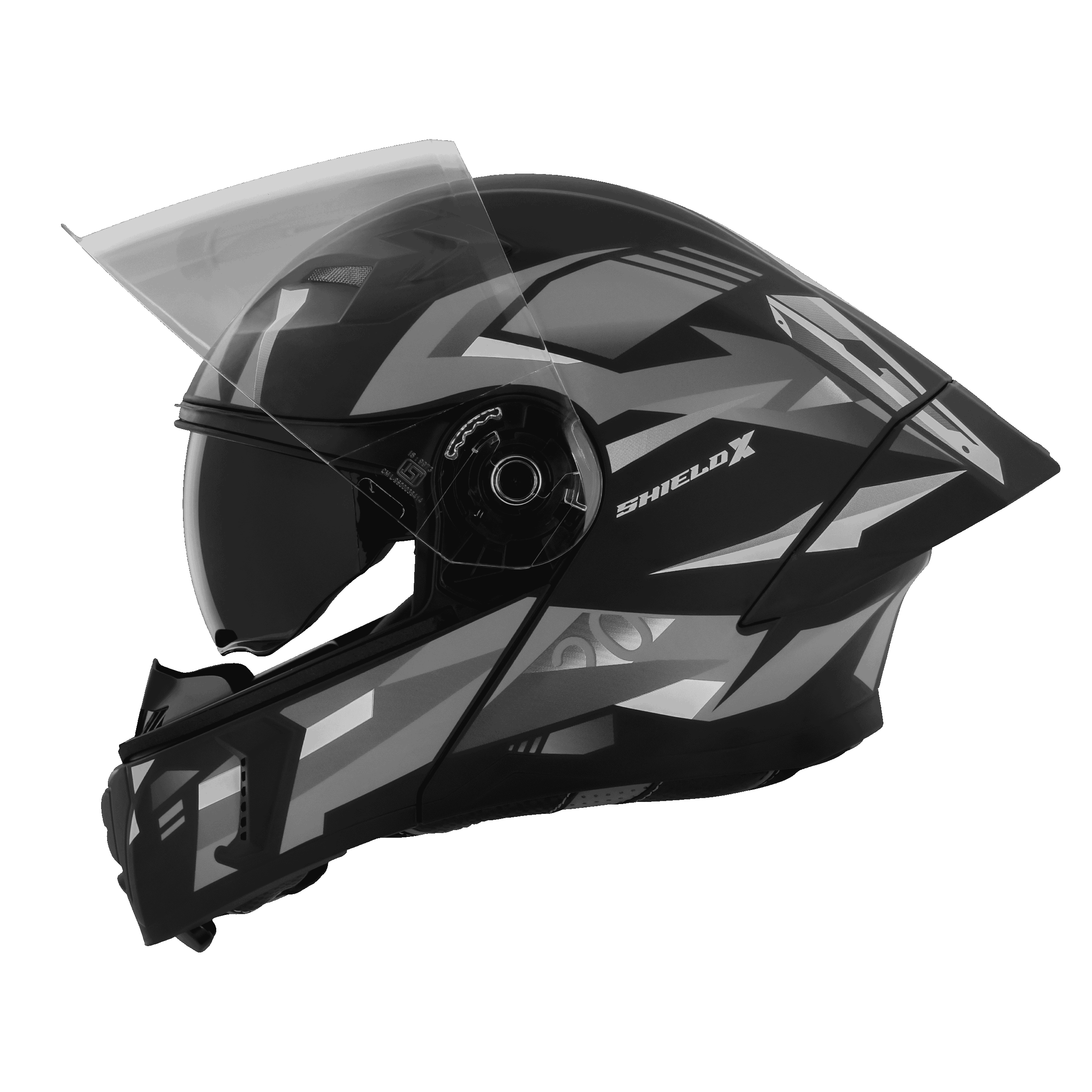 SBA 20 XSHILED GERY BLACK HELMET - Image 5