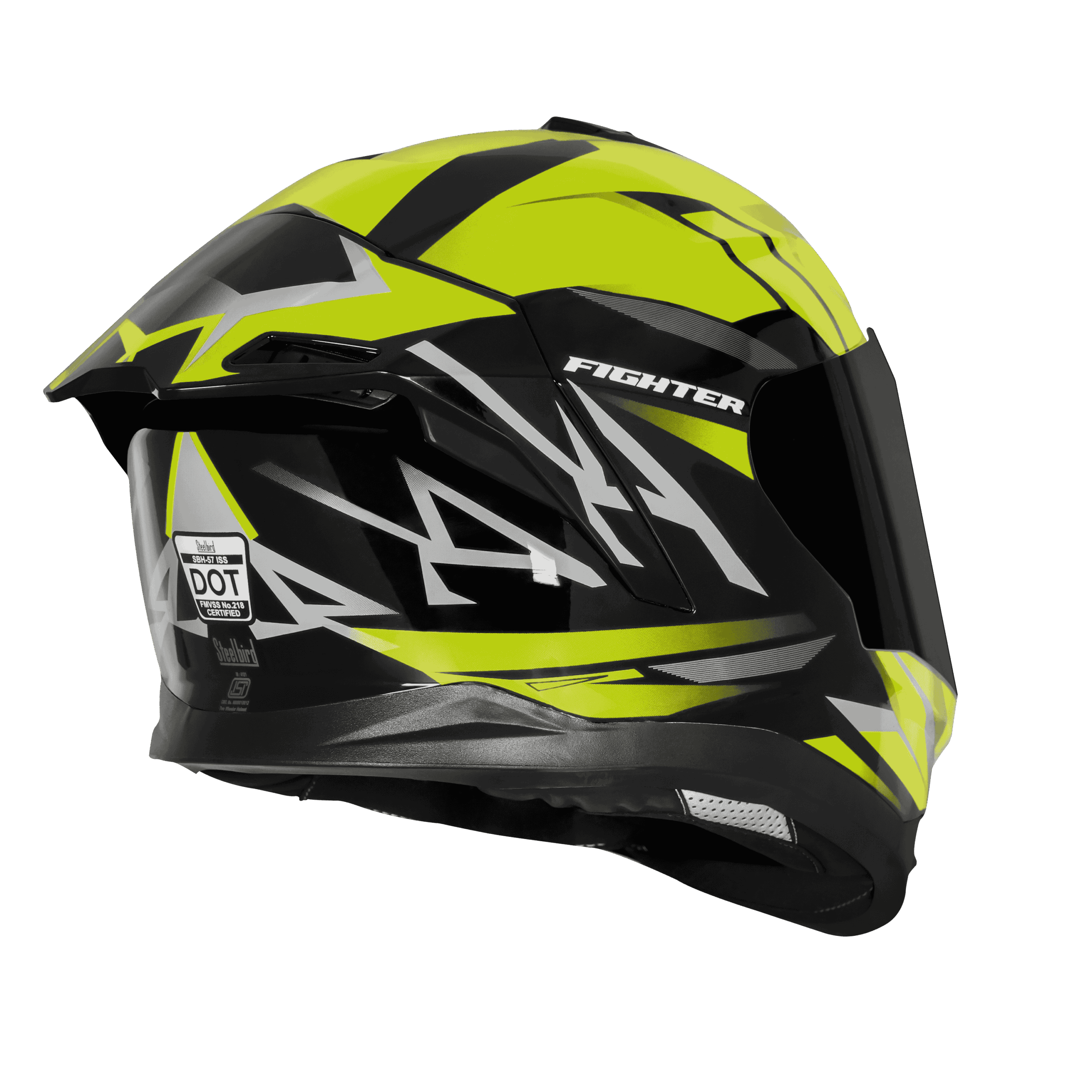 STEELBIRD SBH 57 BLACK YELLOW HELMET - Image 3