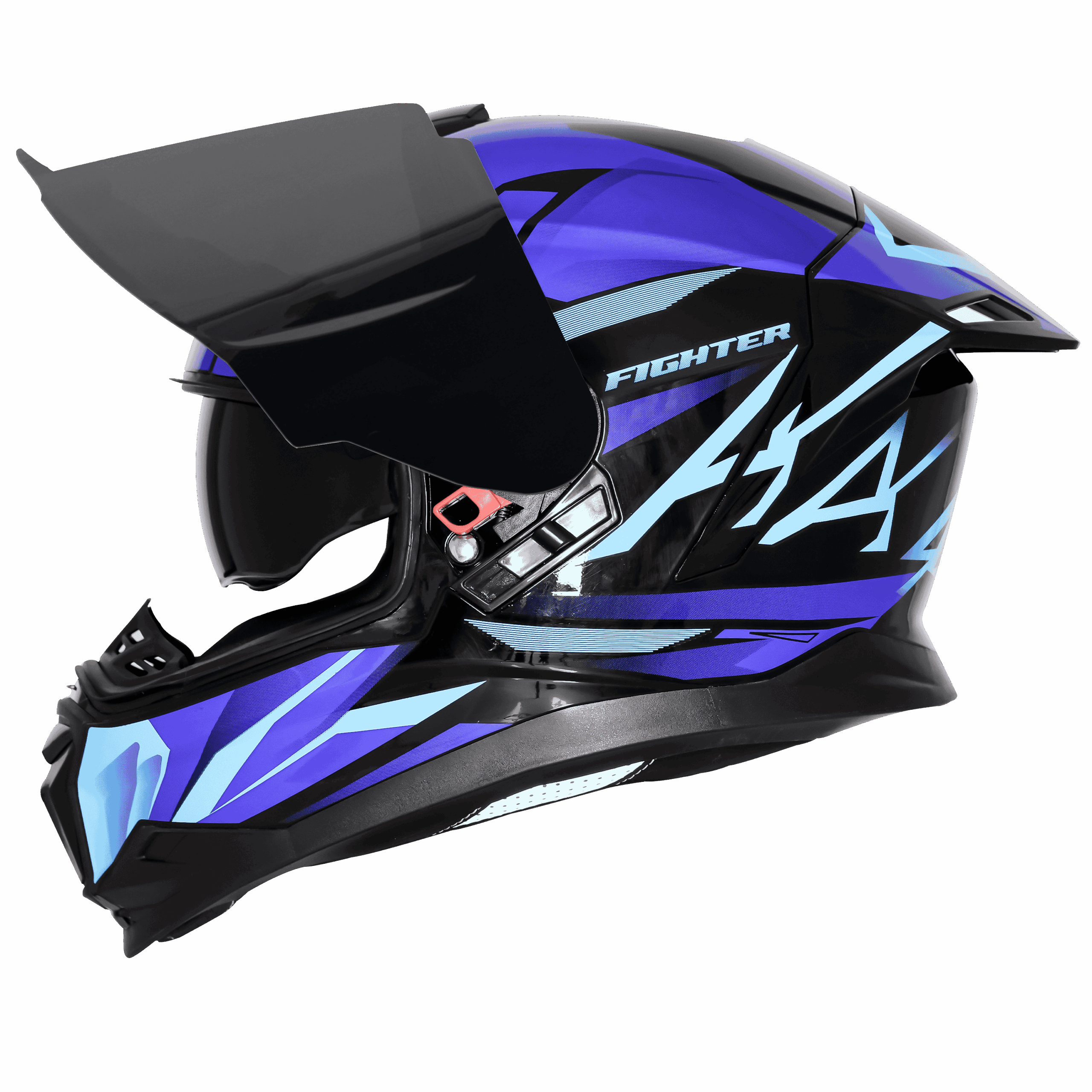 STEELBIRD SBH 57 BLACK BLUE HELMET - Image 5