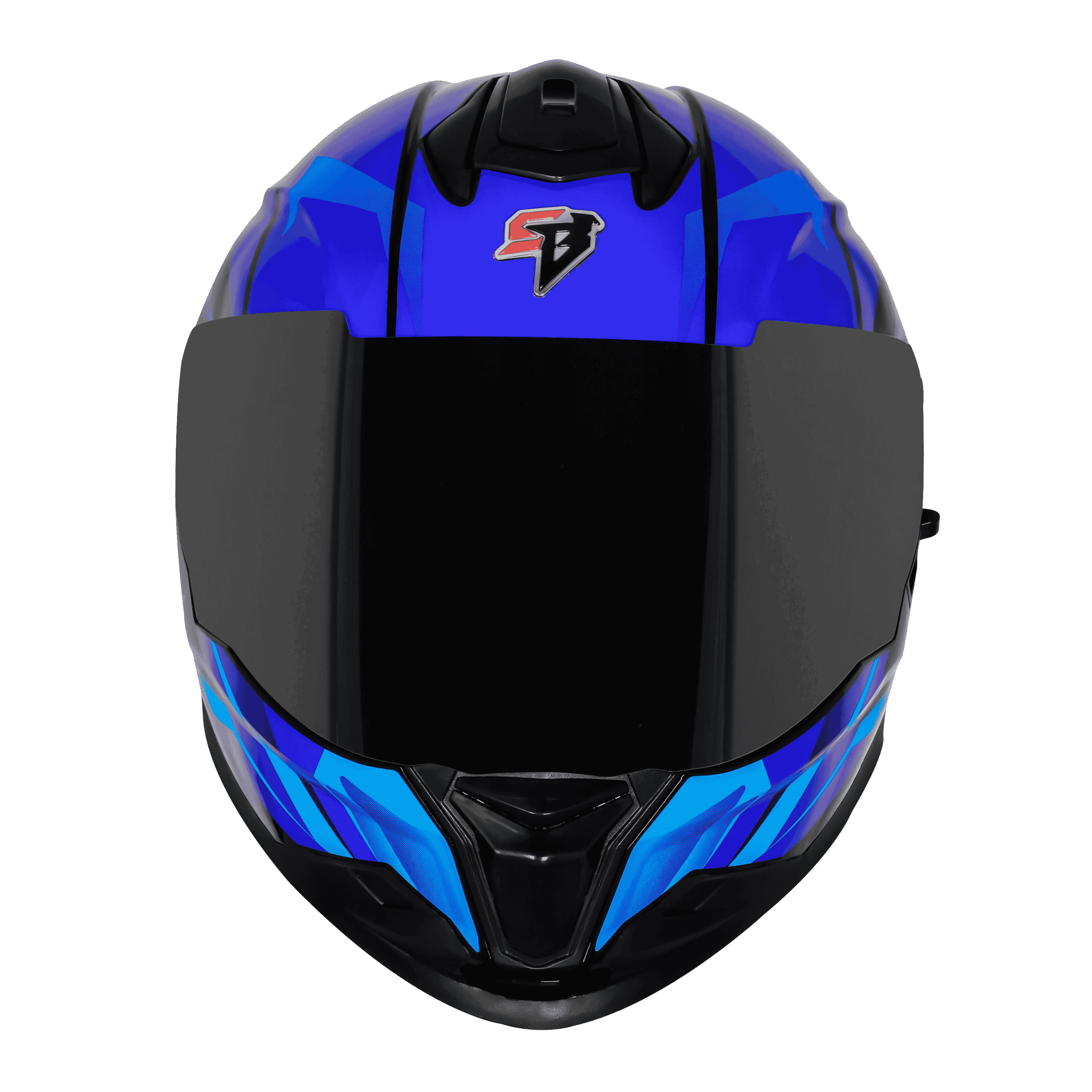 STEELBIRD SBH 57 BLACK BLUE HELMET - Image 4