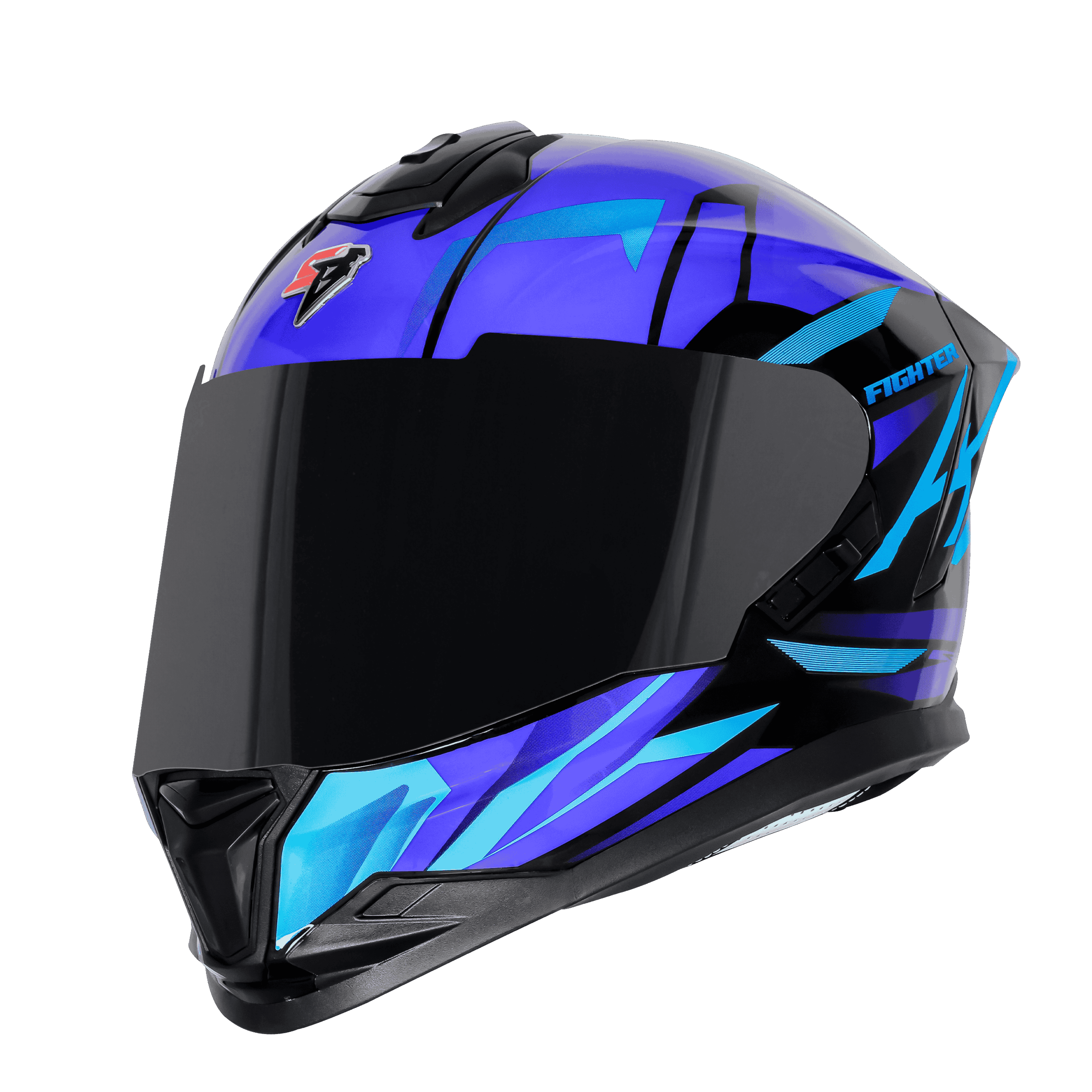 STEELBIRD SBH 57 BLACK BLUE HELMET