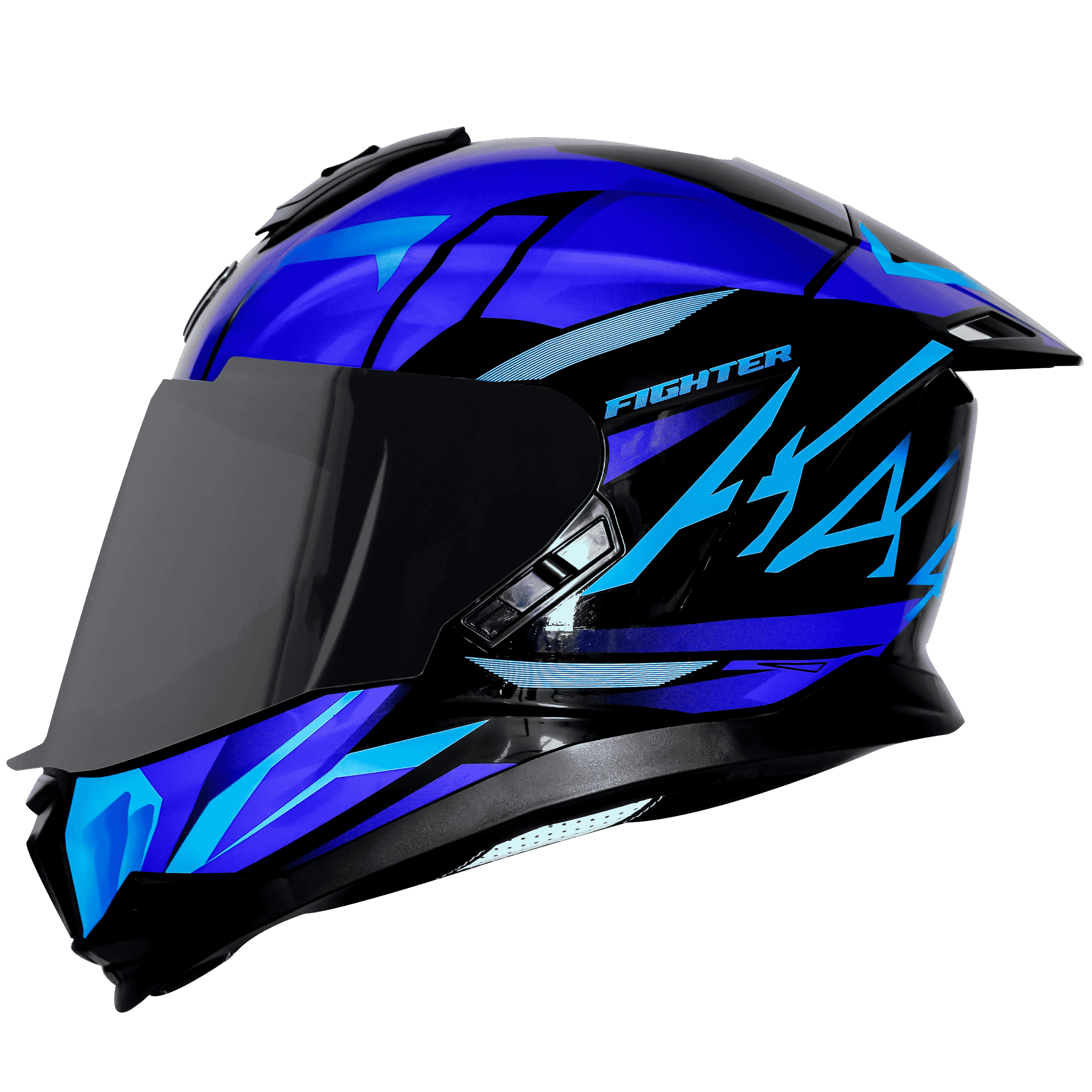 STEELBIRD SBH 57 BLACK BLUE HELMET - Image 2