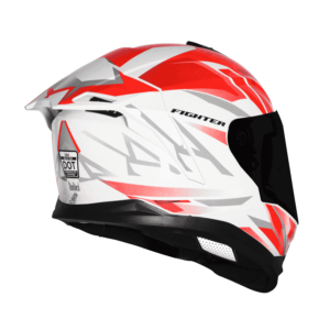 STEELBRID SBH 57 WHITE RED HELMET - Image 3