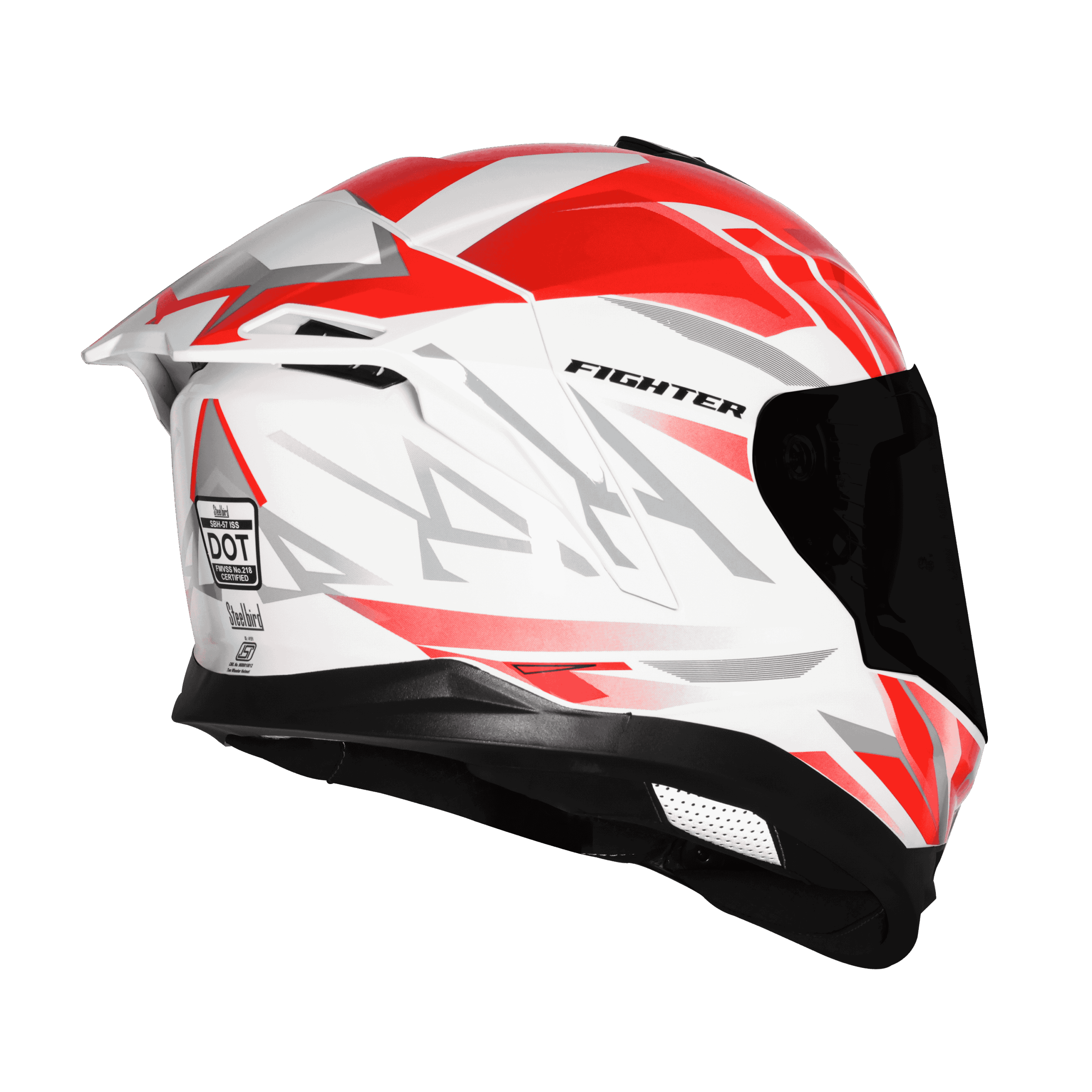 STEELBRID SBH 57 WHITE RED HELMET - Image 3