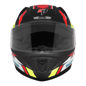 STEELBIRD SBH 25 SHARP BLACK RED HELMET - Image 3
