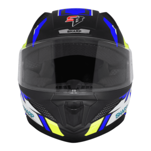 STEELBRID SBH 25 SHARP BLACK BLUE HELMET - Image 5