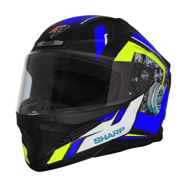 STEELBRID SBH 25 SHARP BLACK BLUE HELMET