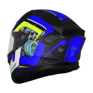 STEELBRID SBH 25 SHARP BLACK BLUE HELMET - Image 3