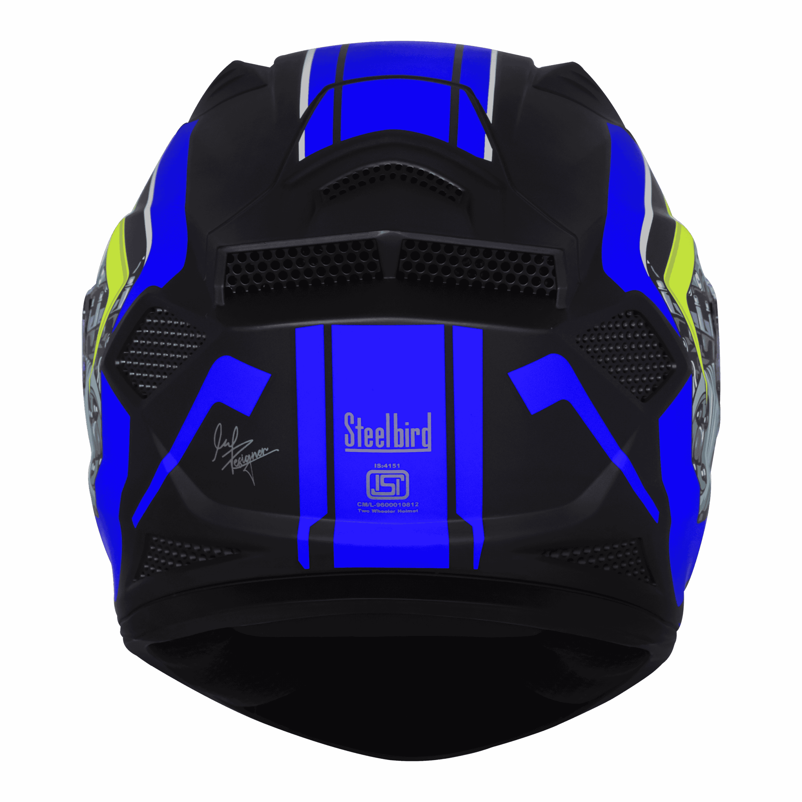 STEELBRID SBH 25 SHARP BLACK BLUE HELMET - Image 2