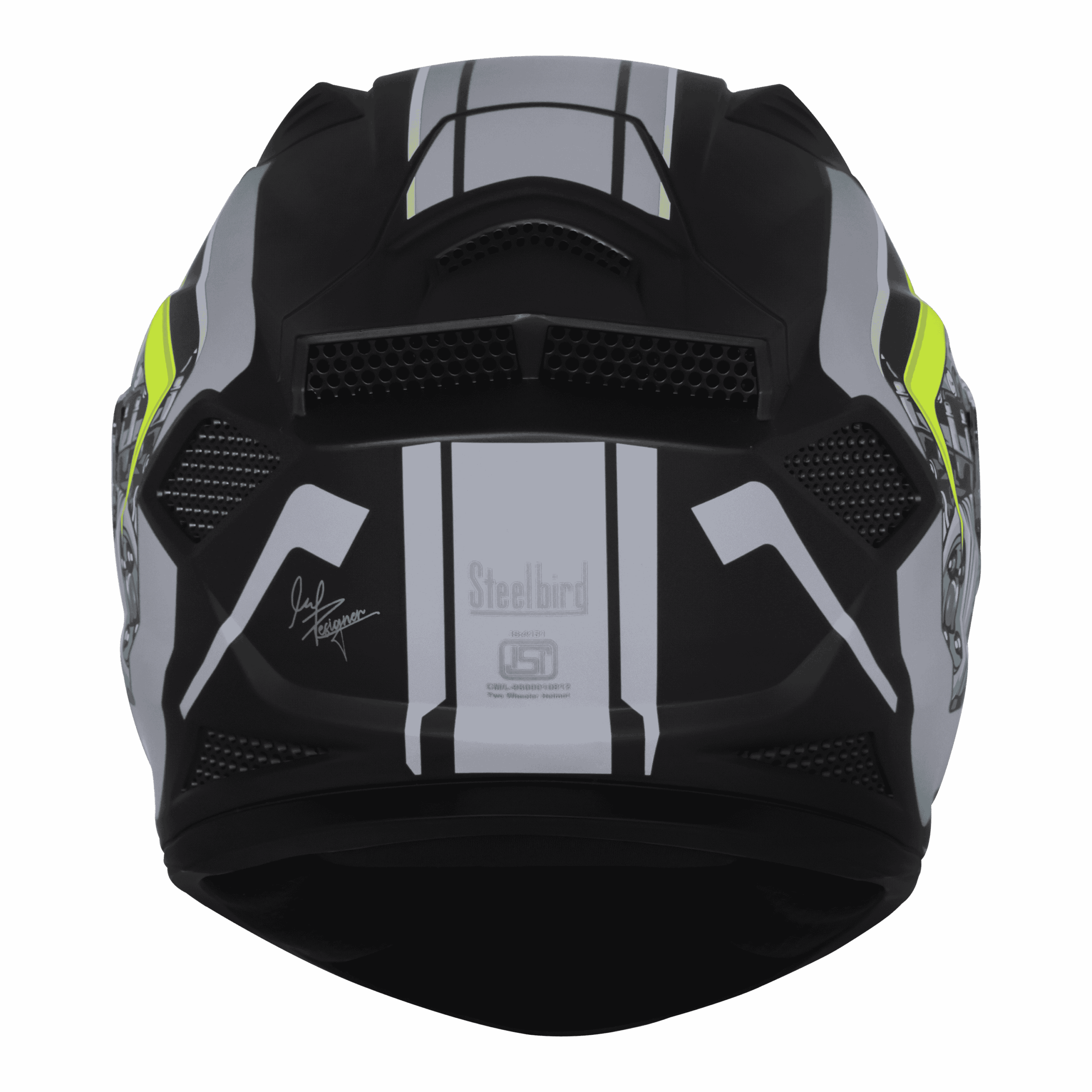 STEELBRID SBH 25 SHARP BLACK GERY HELMET - Image 3