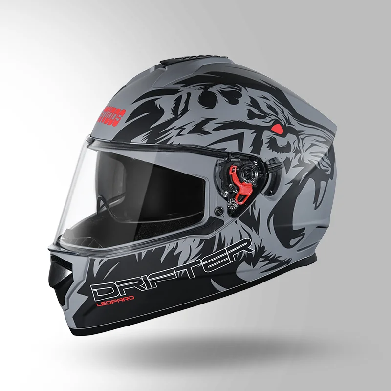 DRIFTER LEOPARD MATT GERY HELMET
