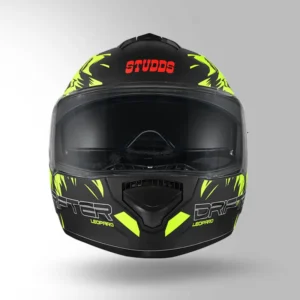 DRIFTER LEOPARD NEON MATT BLACK HELMET - Image 2