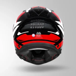 HELIOS D1 ASPHLAT BLACK RED HELMET - Image 4