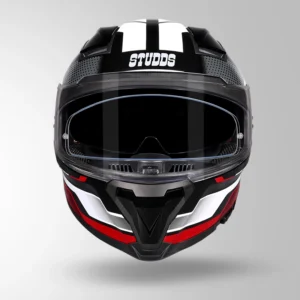HELIOS D1 ASPHLAT BLACK RED HELMET - Image 2