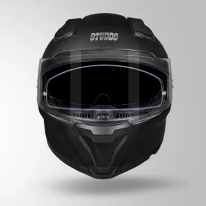 HELIOS MATT BLACK PLAIN HELMET - Image 2