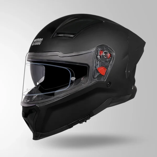 HELIOS MATT BLACK PLAIN HELMET