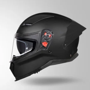 HELIOS MATT BLACK PLAIN HELMET - Image 3