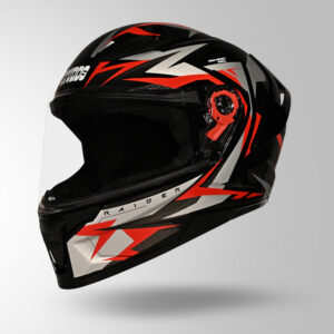 STUDDS RAIDER D1 SKULT BLACK&RED HELMET