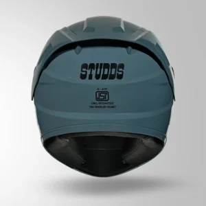 STUDDS RAIDER SUPER SHARK SKIN BLUE MATT HELMET - Image 4