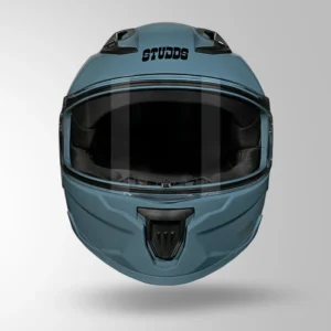 STUDDS RAIDER SUPER SHARK SKIN BLUE MATT HELMET - Image 2