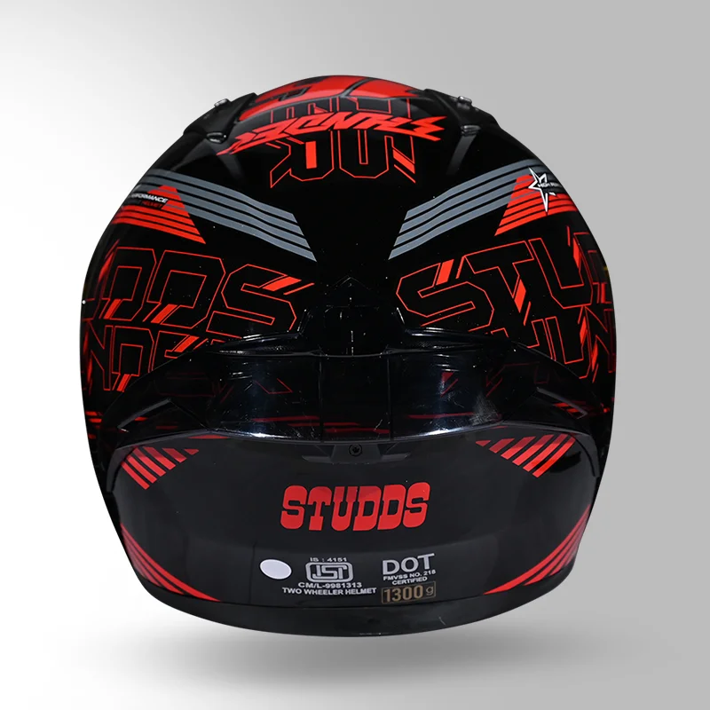 Thunder D11 Black Red Helmet - Image 4