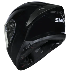 SMK TYPHOON SOILD BLACK GLOSSY HELMET - Image 5