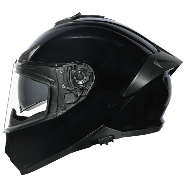 SMK TYPHOON SOILD BLACK GLOSSY HELMET